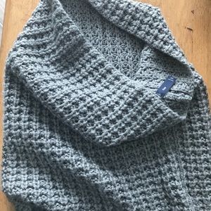Grey knit cowel